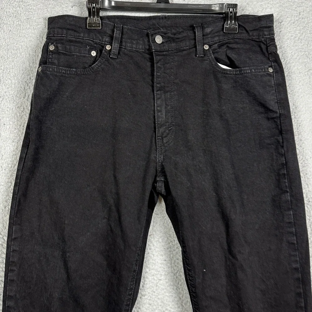 Levis 541 Jeans Mens 36X30 Black Athletic Taper Dark Wash Red Tab Stretch Denim
